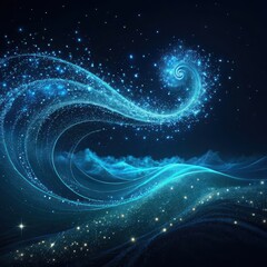 Obraz premium Ethereal Jellyfish Dance in a Luminous Underwater Galaxy