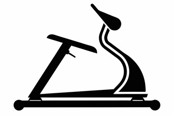 treadmill silhouette line art vector illustration