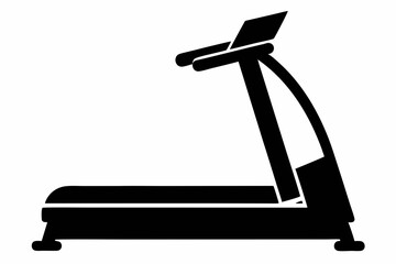 treadmill silhouette line art vector illustration