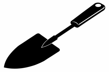trowel silhouette line art vector illustration