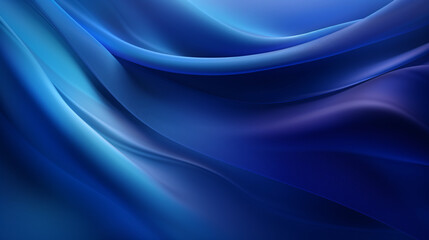 Obraz premium Royal blue abstract background with gradient wavy curves, perfect for luxury, tech, and futuristic designs.