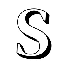 Letter S with shadow / Alphabet 
