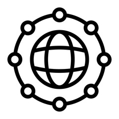 Network Icon Line Style for Efficiency Pack Icon Themes