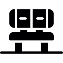 Park Bench Glyph Icon