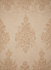 Elegant beige damask fabric with intricate floral designs ,  style,  element
