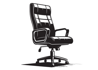 silhouette of office chair logo silhouette vector, office chair logo icon silhouette, office chair silhouette vector illustration, black office chair silhouette vector illustration on white background