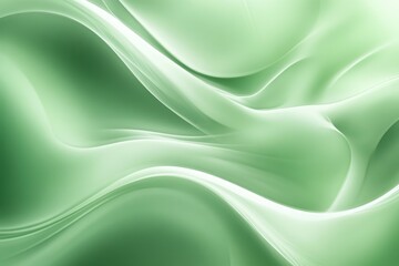 Obraz premium Abstract green background with wavy shapes, blurred edges, soft light, and a watercolor texture effect