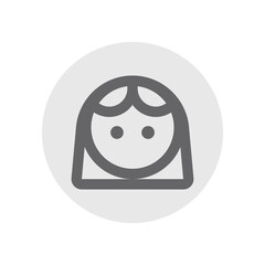 Face Three Outlined Icon