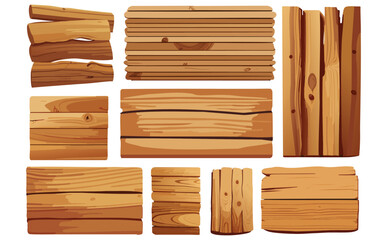 木製看板ベクターイラストセット