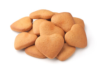 Heap of heart shaped cookies