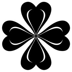 Fototapeta premium clover leaf pattern isolated on white background