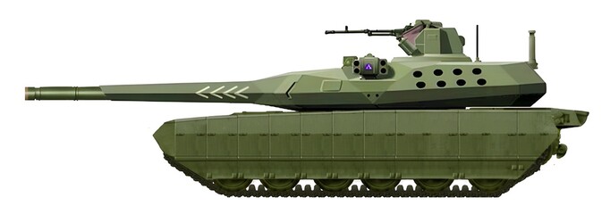 MBT variant with a hull from the BM Oplot tank, a PL-01 turret and a 120mm gun © Tikros