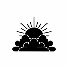 creative details Sunset sky icon Vector Illustration