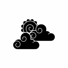 creative details Sunset sky icon Vector Illustration