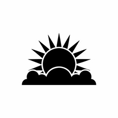 creative details Sunset sky icon Vector Illustration