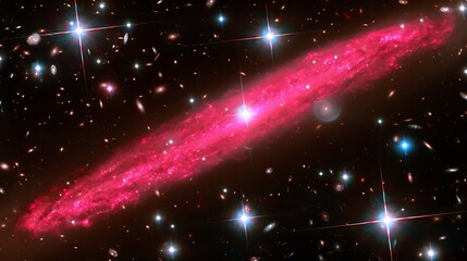 Cosmic ribbon of radiant energy showcasing an astronomical galaxy formation