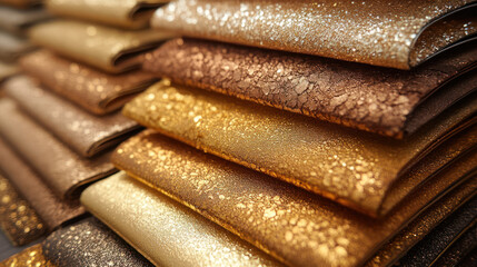 Gold & brown textured sheets