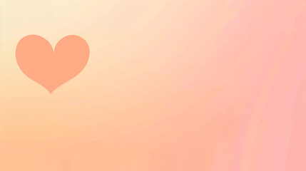 Elegant pastel orange gradient background with smooth transition and glowing effect, featuring a heart-shaped text space for web tech presentations.

