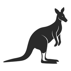 kangaroo vector silhouette illustration on white background
