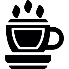 Naklejka premium Tea Set Glyph Icon