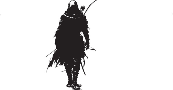 silhouette of a hunter