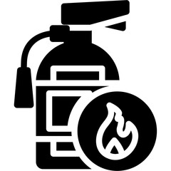 Firefighter in Action Glyph Icon
