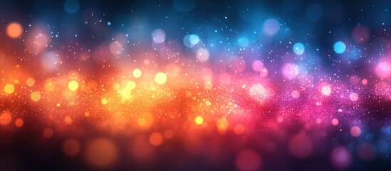 Obraz premium Vibrant Bokeh Lightscape: A Symphony of Color and Sparkle