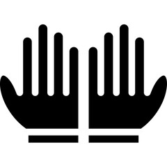 Firefighter's Glove Glyph Icon