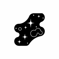 creative details Starry night sky icon Vector Illustration