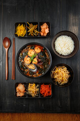 Hot and delicious soup with spices
