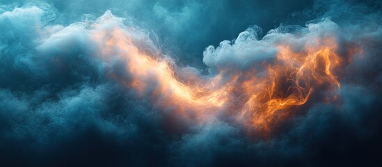 Fototapeta premium Fiery Clouds Clashing in Sky