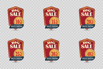 Obraz premium Set of labels and stickers sale. Vector illustration