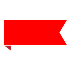 Red label, ribbon, tag svg cut file. Isolated vector illustration.