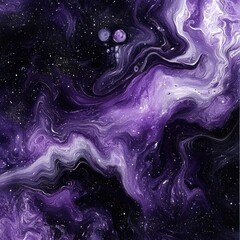 Cosmic Beauty: Swirls of Deep Space Purple