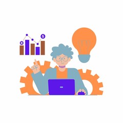 business man with laptop