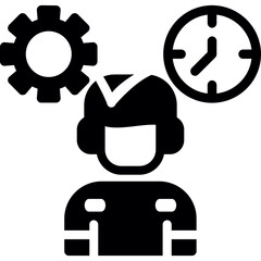 Time Management Glyph Icon