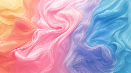 Obraz premium Abstract swirls of pastel colors blending together in a soft and dreamy watercolor style art piece