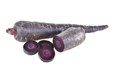 purple carrot isolated on white background