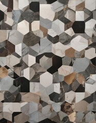 Geometric collage template with image placeholders, ready for customization , image, collage, pattern