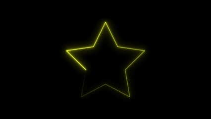 Obraz premium abstract glowing star shape outline illustration on dark background.