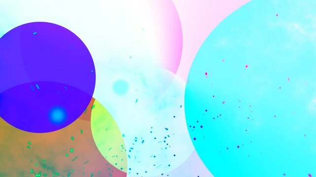 colourfull rounding balls background animation video