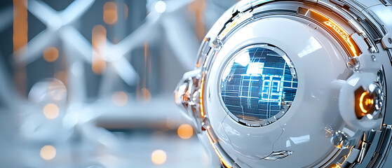Innovative robotics event showcasing futuristic technology virtual environment digital art science concept
