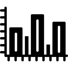Line Graph Glyph Icon
