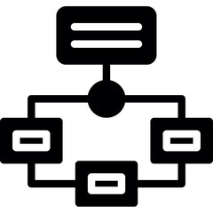 Organizational Chart Glyph Icon