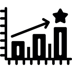 Goal Progress Chart Glyph Icon