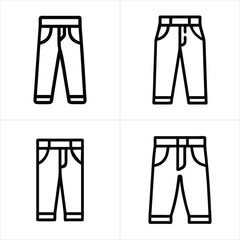 jeans icon set
