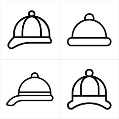 cap icon set
