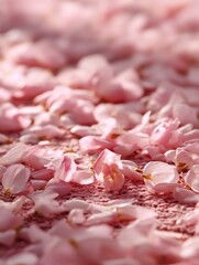 Soft Pink Carpet of Fallen Cherry Blossoms
