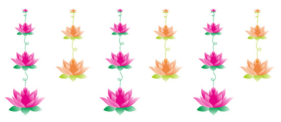Indonesia illustration decoration of lotus flower and butterfly for ganpati	