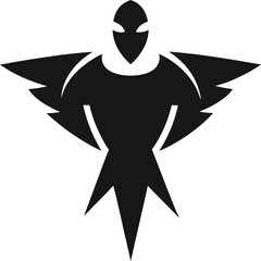 independent icon silhouette with logo icon